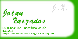 jolan naszados business card