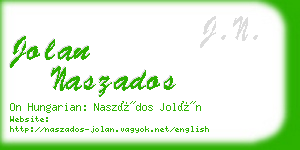 jolan naszados business card